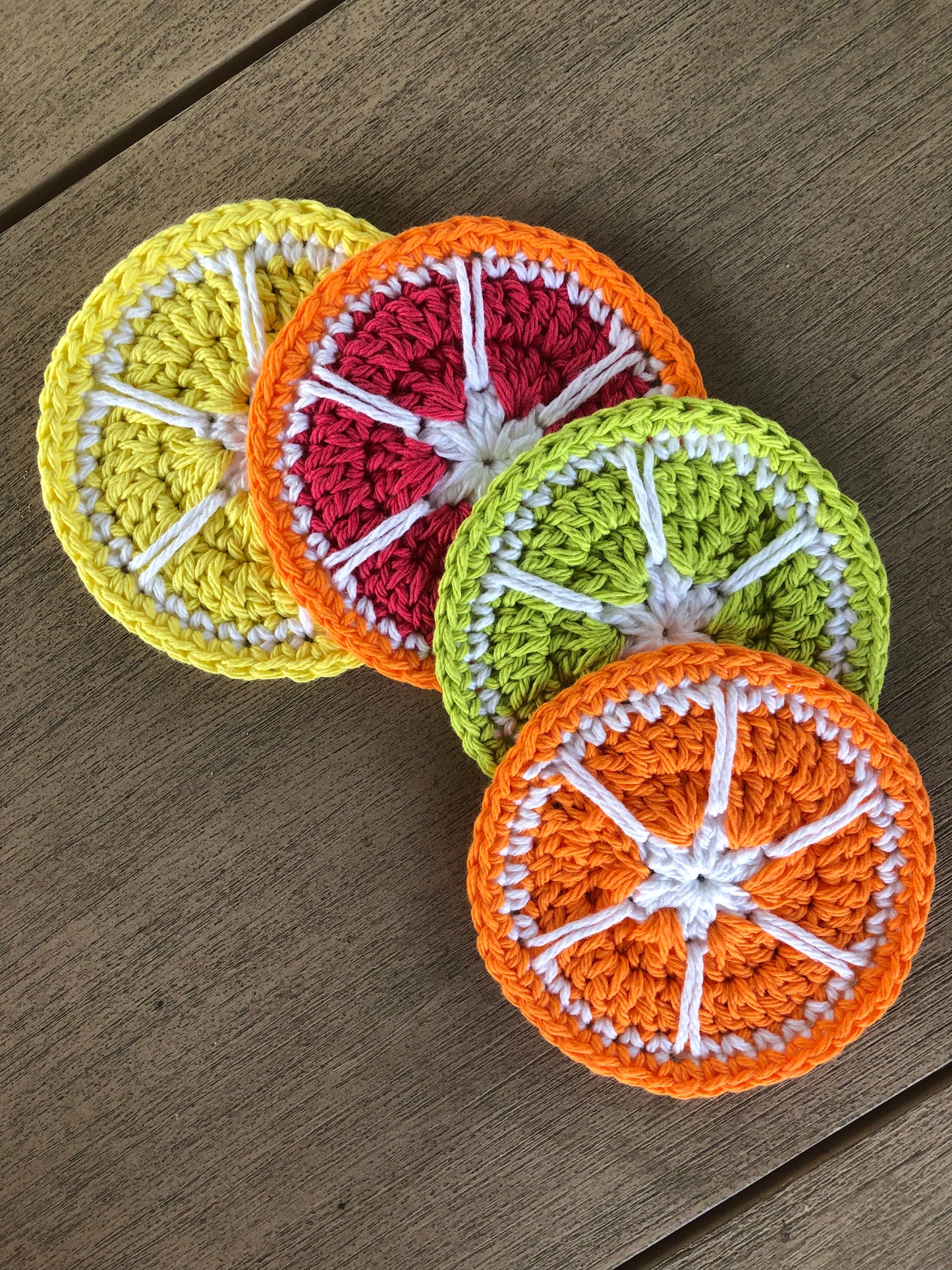 Summer Citrus Coasters Pattern