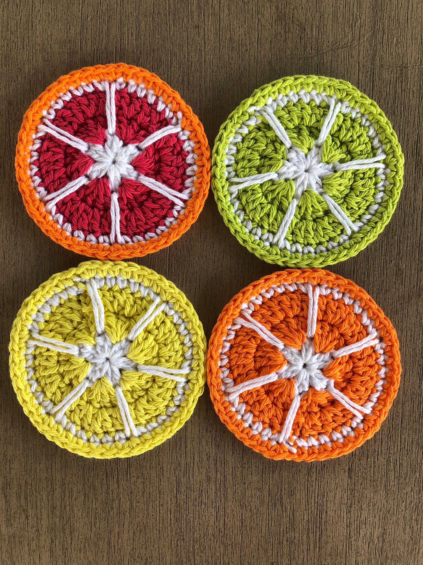 Summer Citrus Coasters Pattern