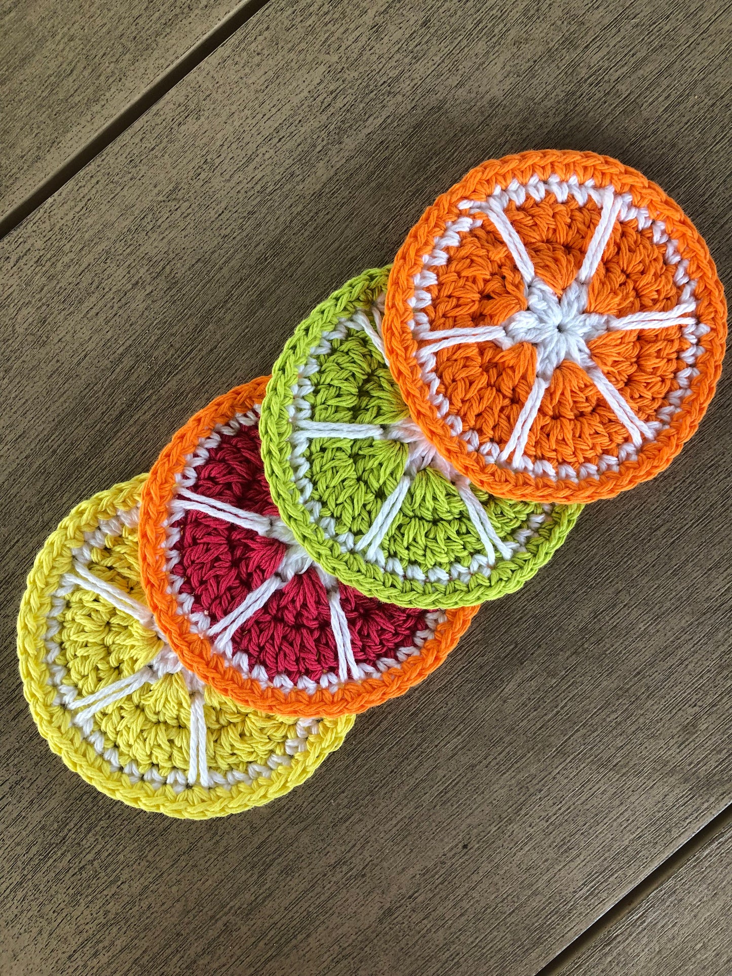 Summer Citrus Coasters Pattern