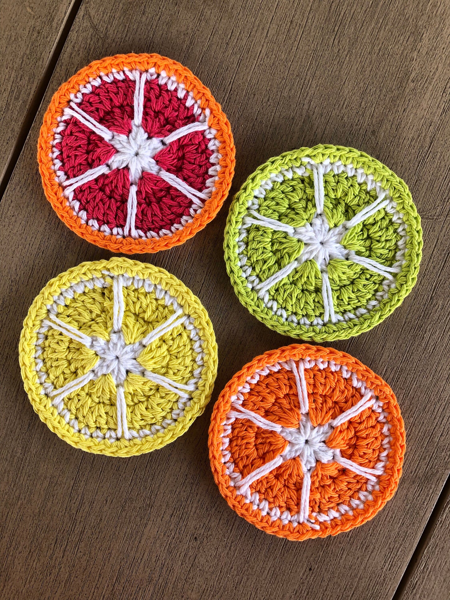 Summer Citrus Coasters Pattern